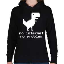 PRINTFASHION No problem - Női kapucnis pulóver - Fekete női pulóver, kardigán