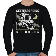 PRINTFASHION No rules  - Férfi pulóver - Fekete férfi pulóver, kardigán