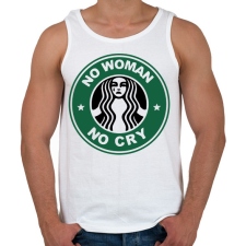 PRINTFASHION No woman No cry - Férfi atléta - Fehér atléta, trikó