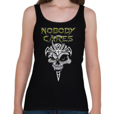 PRINTFASHION Nobody cares - Női atléta - Fekete női trikó