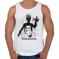 PRINTFASHION Noctiphobia - Férfi atléta - Fehér