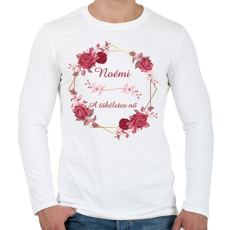 PRINTFASHION Noémi - Férfi hosszú ujjú póló - Fehér