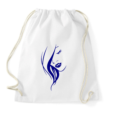 PRINTFASHION Női arc - kék - Sportzsák, Tornazsák - Fehér tornazsák