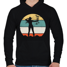 PRINTFASHION Női csigás ijász - Férfi kapucnis pulóver - Fekete