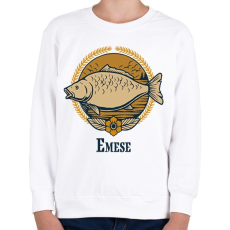 PRINTFASHION Női horgász minta - Névvel - Gyerek pulóver - Fehér