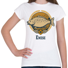 PRINTFASHION Női horgász minta - Névvel - Női póló - Fehér női póló