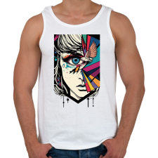 PRINTFASHION Női szem és madár - Férfi atléta - Fehér atléta, trikó