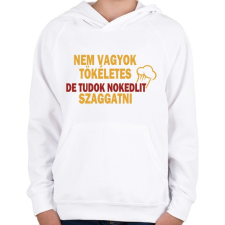 PRINTFASHION Nokdeli szaggatás - Gyerek kapucnis pulóver - Fehér gyerek pulóver, kardigán