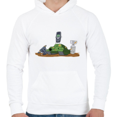 PRINTFASHION Nokia 3310, az elpusztíthatatlan - Férfi kapucnis pulóver - Fehér
