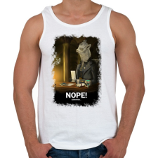 PRINTFASHION Nope Alpaka digitális festmény - Férfi atléta - Fehér atléta, trikó