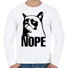 PRINTFASHION Nope - Férfi pulóver - Fehér