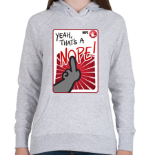 PRINTFASHION Nope! - Női kapucnis pulóver - Sport szürke női pulóver, kardigán