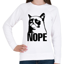 PRINTFASHION Nope - Női pulóver - Fehér női pulóver, kardigán
