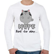 PRINTFASHION nope not to day - Férfi hosszú ujjú póló - Fehér férfi póló