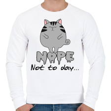 PRINTFASHION nope not to day - Férfi pulóver - Fehér férfi pulóver, kardigán