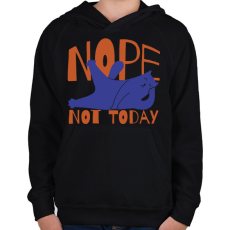 PRINTFASHION Nope - Not today - Gyerek kapucnis pulóver - Fekete