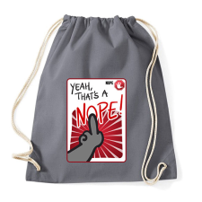 PRINTFASHION Nope! - Sportzsák, Tornazsák - Grafitszürke tornazsák