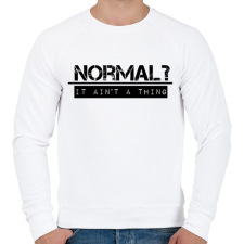 PRINTFASHION NORMAL? - Férfi pulóver - Fehér férfi pulóver, kardigán