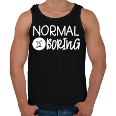 PRINTFASHION normal is borring - Férfi atléta - Fekete