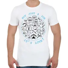 PRINTFASHION Not just a job - Állatorvos - Férfi póló - Fehér férfi póló