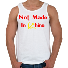 PRINTFASHION not-made-in-china-2 - Férfi atléta - Fehér atléta, trikó