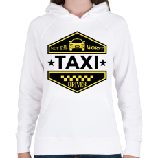 PRINTFASHION Not the worst taxi driver - Női kapucnis pulóver - Fehér