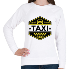 PRINTFASHION Not the worst taxi driver - Női pulóver - Fehér