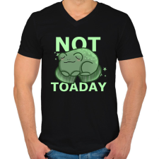 PRINTFASHION not toad-day - Férfi V-nyakú póló - Fekete férfi póló