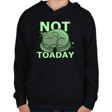 PRINTFASHION not toad-day - Gyerek kapucnis pulóver - Fekete gyerek pulóver, kardigán