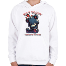 PRINTFASHION Not Today Black - Gyerek kapucnis pulóver - Fehér gyerek pulóver, kardigán