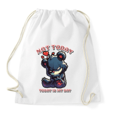 PRINTFASHION Not Today Black - Sportzsák, Tornazsák - Fehér tornazsák