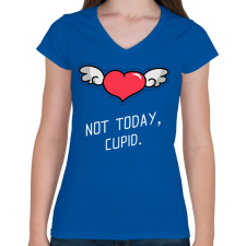 PRINTFASHION Not today, Cupid - Női V-nyakú póló - Királykék női póló