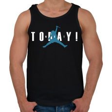 PRINTFASHION Not Today - Férfi atléta - Fekete