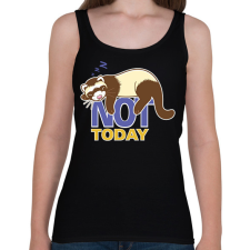 PRINTFASHION Not today - Görény - Női atléta - Fekete női trikó