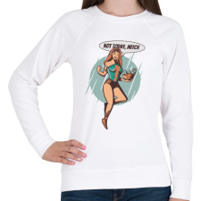 PRINTFASHION Not today Mitch  - Női pulóver - Fehér női pulóver, kardigán