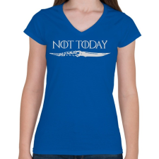PRINTFASHION Not Today - Női V-nyakú póló - Királykék női póló