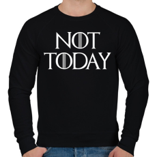 PRINTFASHION Not Today - Trónok harca - Férfi pulóver - Fekete