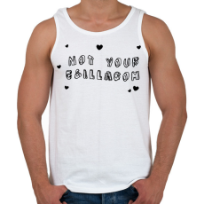 PRINTFASHION Not your Csillagom - Férfi atléta - Fehér