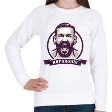 PRINTFASHION Notorious - Női pulóver - Fehér női pulóver, kardigán