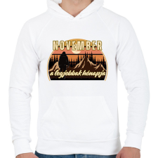 PRINTFASHION November a legjobbak hónapja 1 - Férfi kapucnis pulóver - Fehér férfi pulóver, kardigán