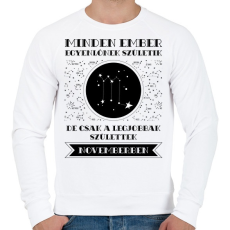 PRINTFASHION November: Skorpió - Férfi pulóver - Fehér