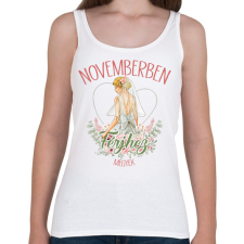 PRINTFASHION Novemberbe férjhez megyek - Női atléta - Fehér női trikó