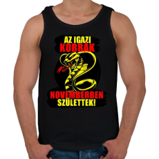 PRINTFASHION Novemberi Kobra - Férfi atléta - Fekete