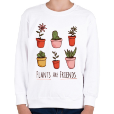 PRINTFASHION Növények - Gyerek pulóver - Fehér