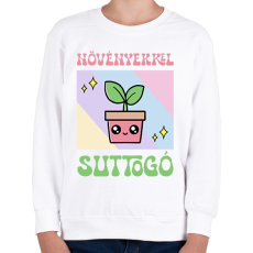 PRINTFASHION Növényekkel suttogó - Gyerek pulóver - Fehér