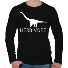 PRINTFASHION Növényevő - Férfi hosszú ujjú póló - Fekete