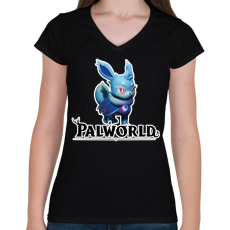 PRINTFASHION Nox - palworld - Női V-nyakú póló - Fekete