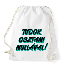 PRINTFASHION Nullával osztás - Sportzsák, Tornazsák - Fehér tornazsák