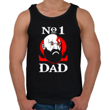 PRINTFASHION Number One Dad - Férfi atléta - Fekete atléta, trikó