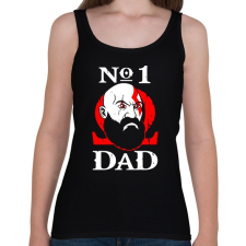 PRINTFASHION Number One Dad - Női atléta - Fekete női trikó